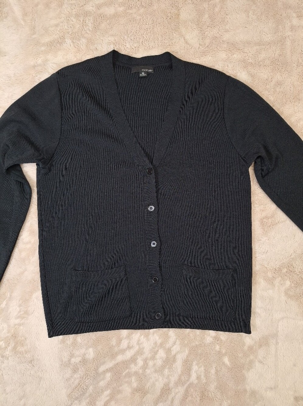 oobē Women's Black Button-Up Cardigan Sweater Size XS